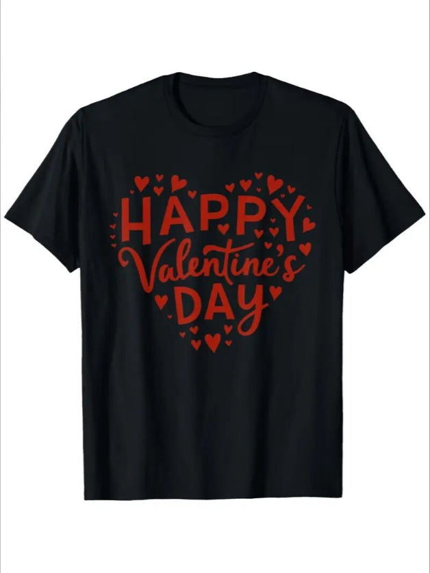 Love Valentine'S Day T-Shirt,   Couple T-Shirt, Couple Christmas, Fashion Casual T-Shirt, Short-Sleeved T-Shirt